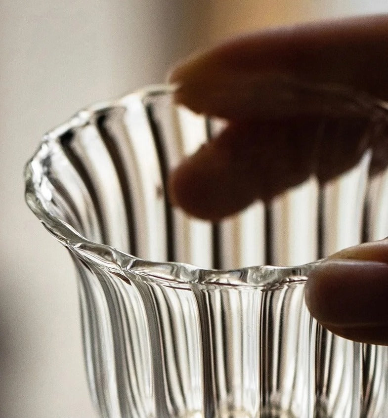 Kaze Rippled Glass Cup