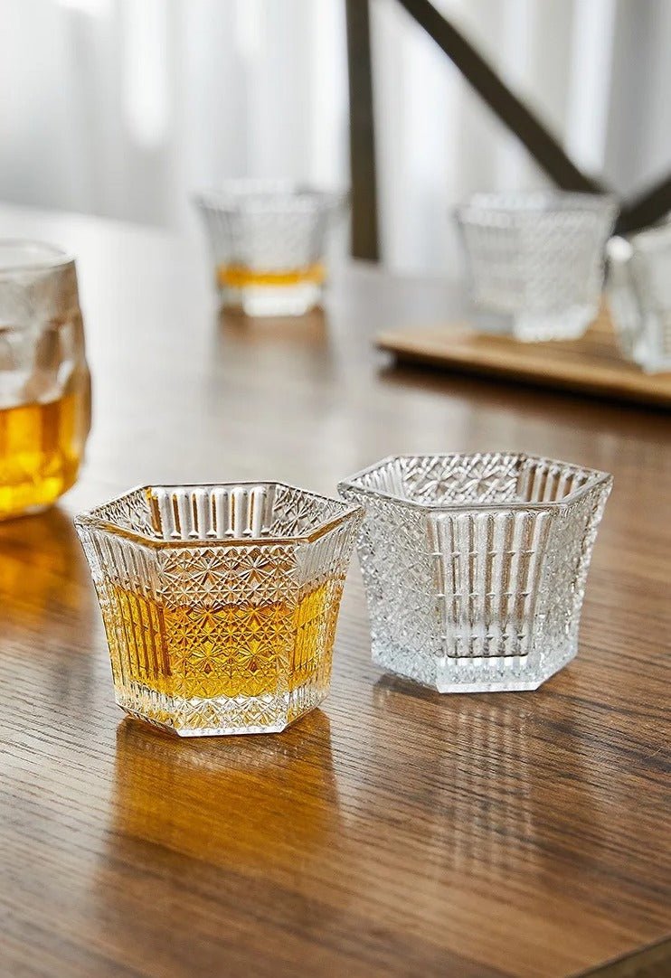Hexagonal Cut Glass – Sake & Shot Glass - Tsumakeproduct_type#