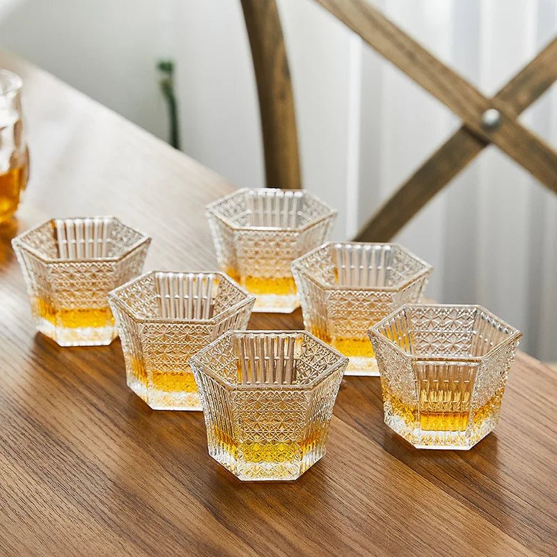 Hexagonal Cut Glass – Sake & Shot Glass - Tsumakeproduct_type#